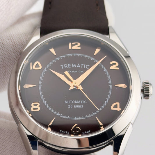 Trematic Archivio Uno Ref. 502 Choco, dial - CalderoneWatchCo