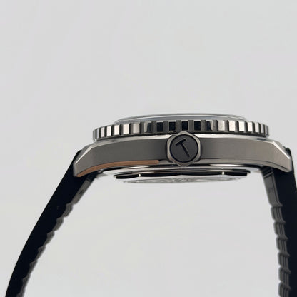 Trematic T-Five Beigua Maris Shadow, crown side - CalderoneWatchCo