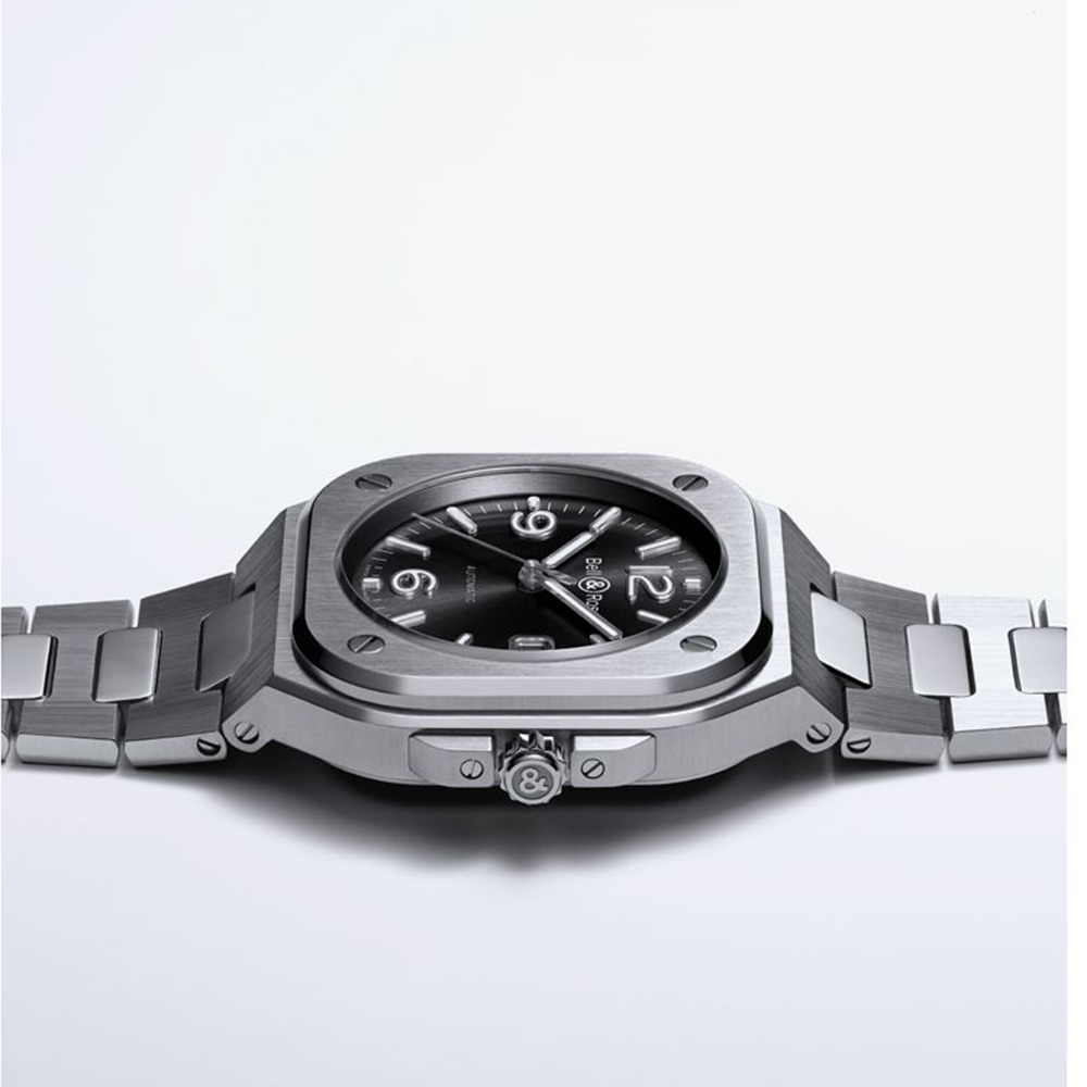 Bell & Ross BR 05 Black Steel 40mm Brushed and Polished Stainless Steel Bezel BR05A-BL-ST_SST