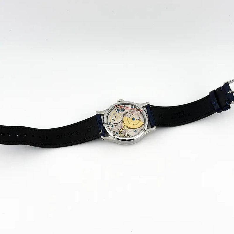 Baltic MR01 Micro Rotor Automatic Salmon Dial 36mm Exhibition Back Full Set Box - CalderoneWatchCo