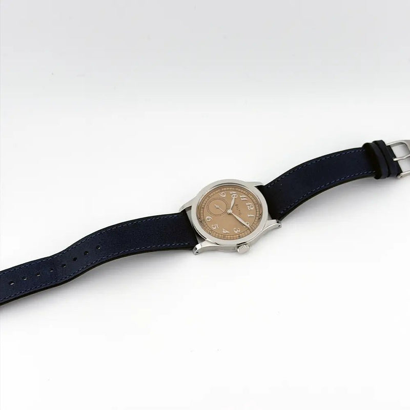 Baltic MR01 Micro Rotor Automatic Salmon Dial 36mm Exhibition Back Full Set Box - CalderoneWatchCo