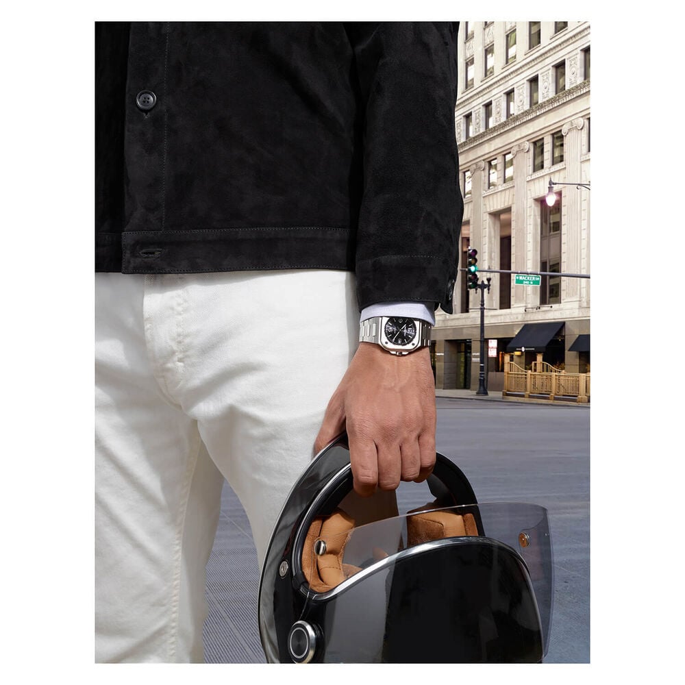 Bell & Ross BR 05 Black Steel 40mm Brushed and Polished Stainless Steel Bezel BR05A-BL-ST_SST