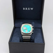 Brew Metric Green Dial | 36mm Meca - Quartz Chronograph | Stainless Steel - CalderoneWatchCo