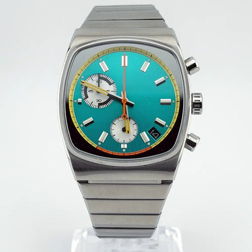 Brew Metric Green Dial | 36mm Meca - Quartz Chronograph | Stainless Steel - CalderoneWatchCo