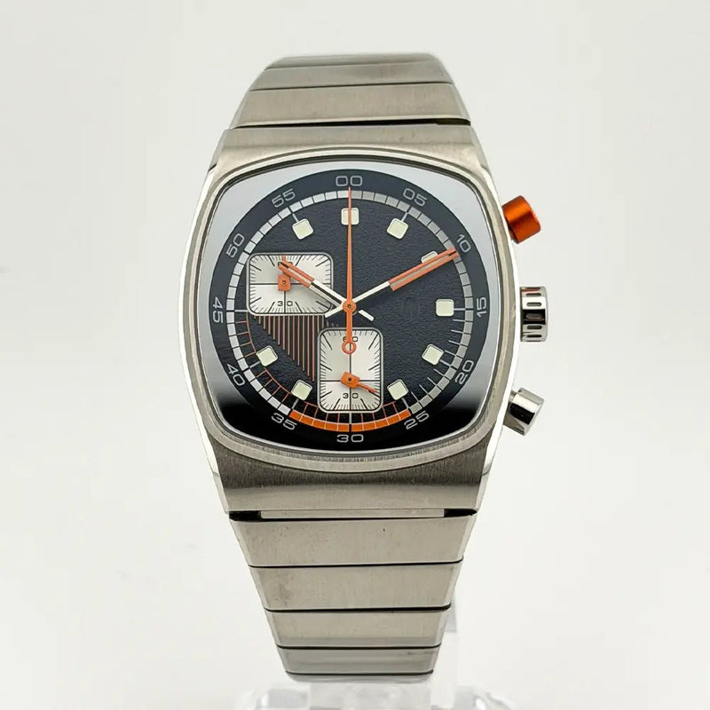 Brew Metric Retro Dial Chronograph 36mm Full Kit + 2 Extra Rubber Straps - CalderoneWatchCo