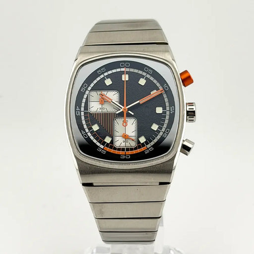 Brew Metric Retro Dial Chronograph 36mm Full Kit + 2 Extra Rubber Straps - CalderoneWatchCo