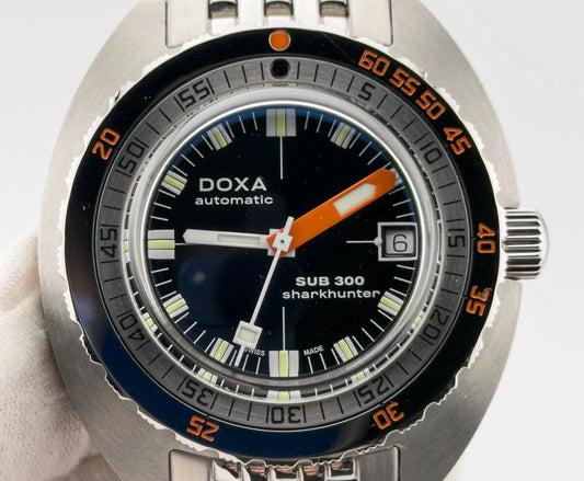 DOXA SUB 300 Sharkhunter 821.10.101.10 COSC Automatic Diver Full Set - CalderoneWatchCo