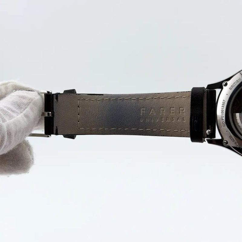 Farer Universal Automatic 39.5mm Silver Dial Full Set + 2 Extra Straps - CalderoneWatchCo