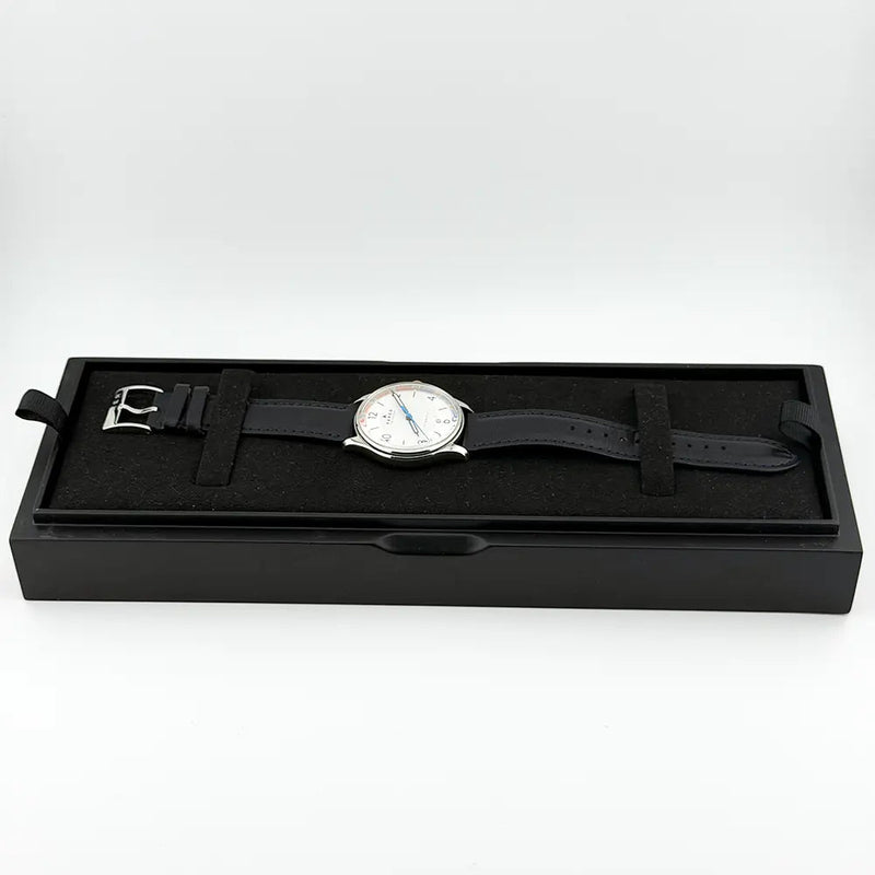 Farer Universal Automatic 39.5mm Silver Dial Full Set + 2 Extra Straps - CalderoneWatchCo