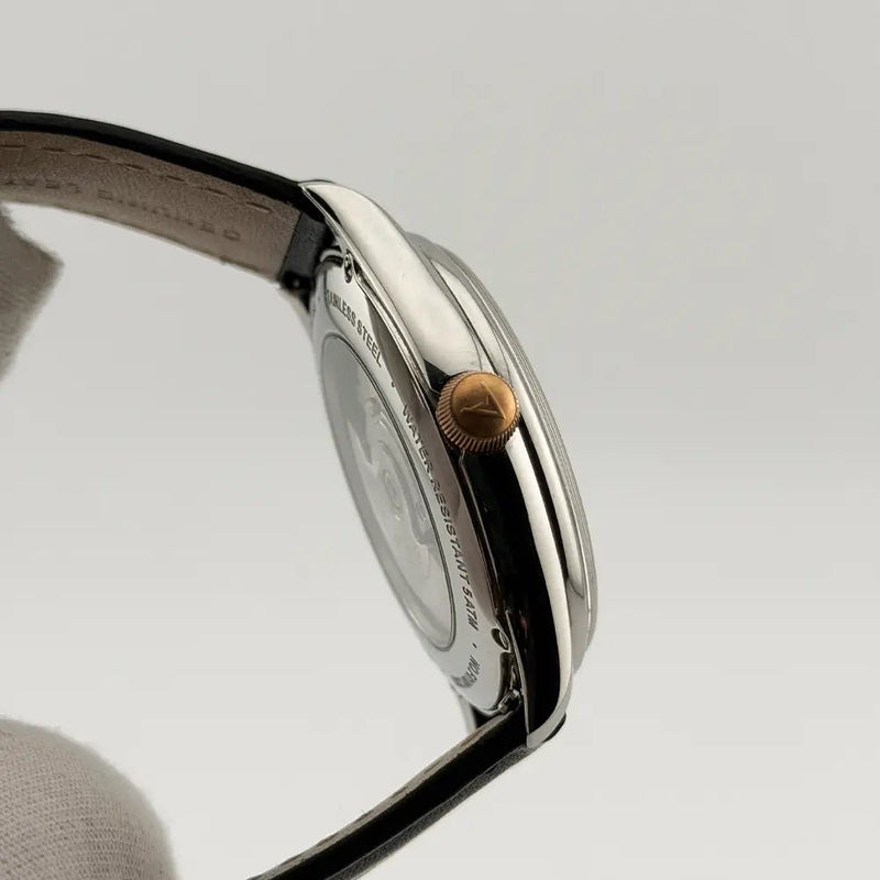 Farer Universal Automatic 39.5mm Silver Dial Full Set + 2 Extra Straps - CalderoneWatchCo