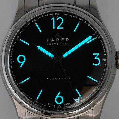 Farer Universal Discovery 36mm Black Velvet Dial – Mint Full Set 2025 (Lightly Worn) - CalderoneWatchCo