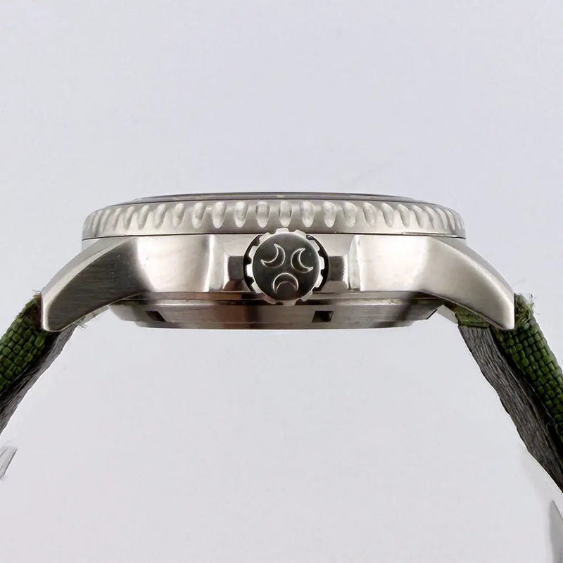 Halios Delfin 500m Blue Wave Dial – Full Set Serial 164 w/ 3 Straps – Excellent - CalderoneWatchCo