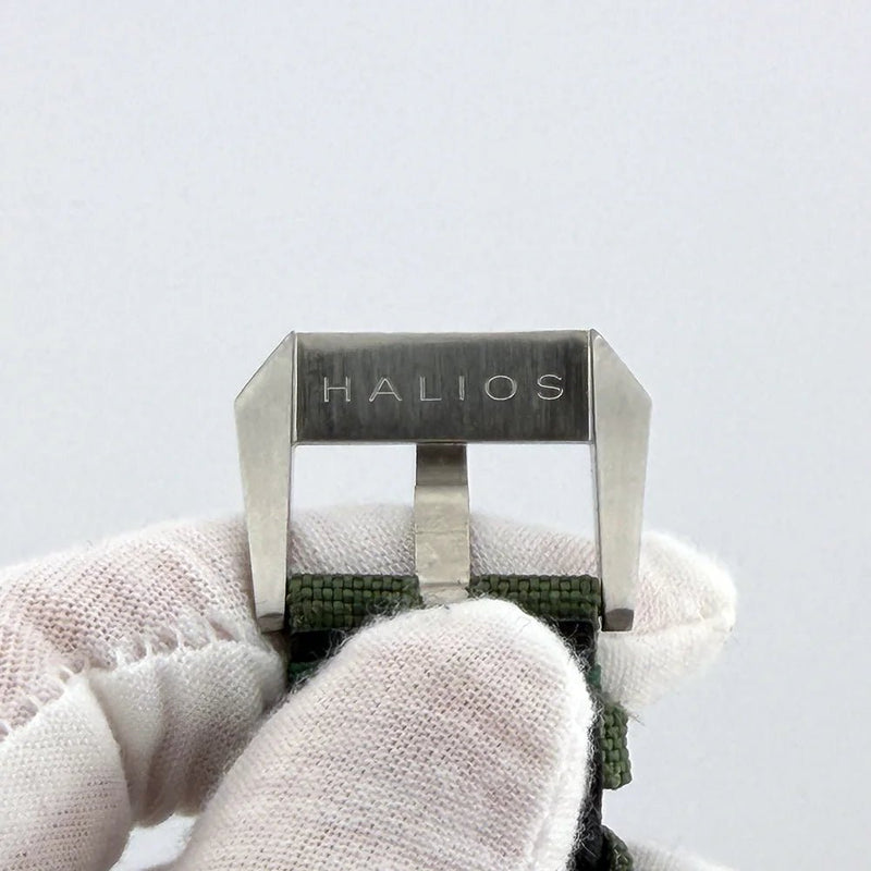 Halios Delfin 500m Blue Wave Dial – Full Set Serial 164 w/ 3 Straps – Excellent - CalderoneWatchCo