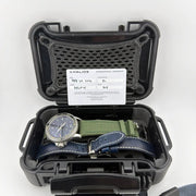 Halios Delfin 500m Blue Wave Dial – Full Set Serial 164 w/ 3 Straps – Excellent - CalderoneWatchCo