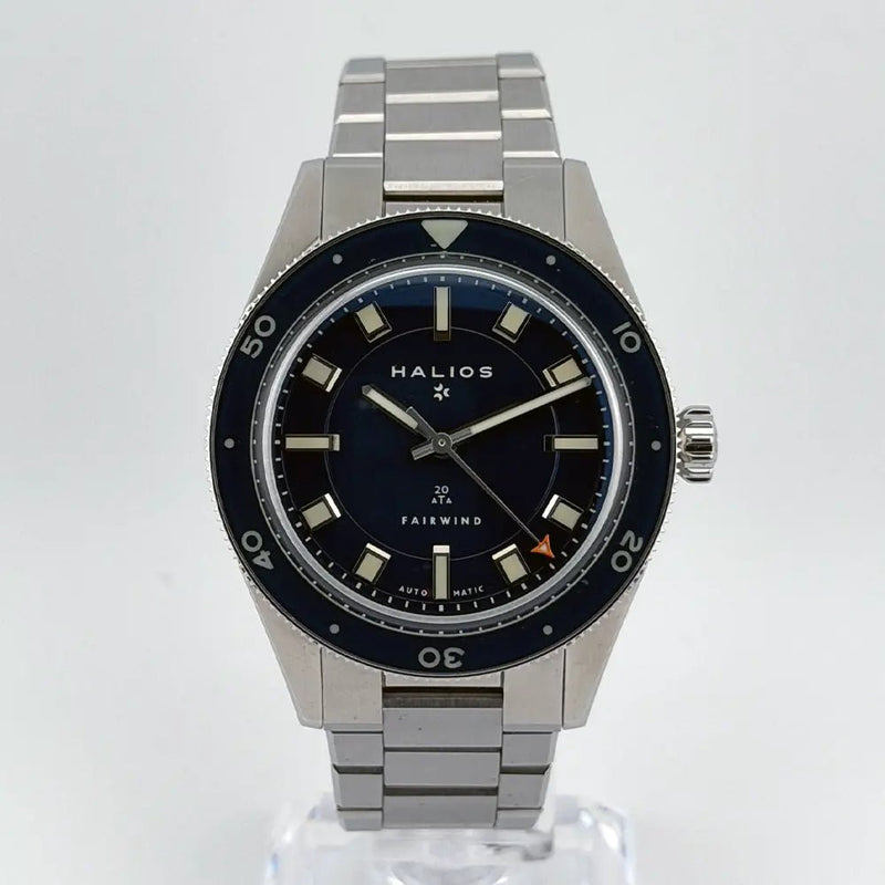 Halios Fairwind Bathyal Blue 39mm Swiss Automatic Sapphire Bezel Full Kit - CalderoneWatchCo