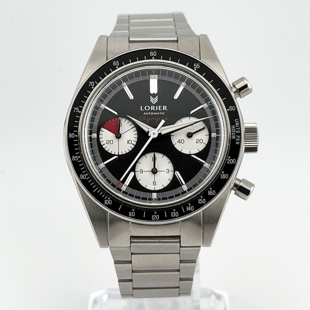 Lorier Olympia Contrasto Panda Chronograph 38mm Automatic - CalderoneWatchCo