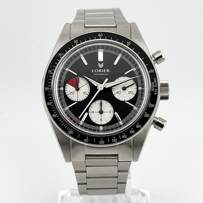 Lorier Olympia Contrasto Panda Chronograph 38mm Automatic - CalderoneWatchCo