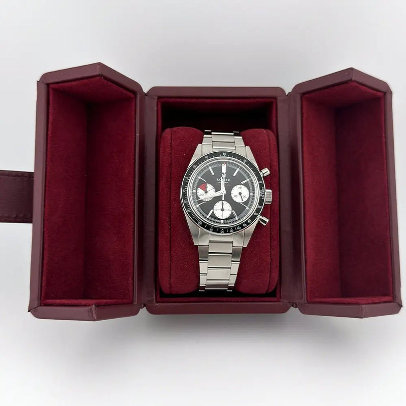 Lorier Olympia Contrasto Panda Chronograph 38mm Automatic - CalderoneWatchCo
