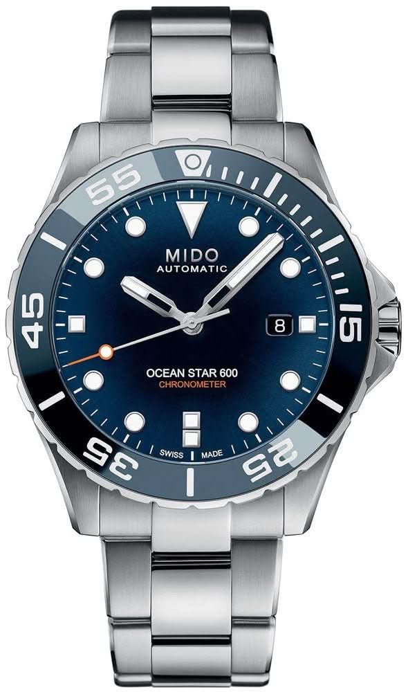 Mido Ocean Star 600 Chronometer 43.5mm Stainless Steel Bezel with Blue Ceramic Insert M026.608.11.041.01