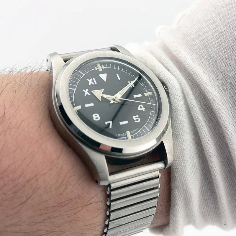Serica 4512 California Dial 37.7mm Swiss Hand - Wind Field Watch Full Kit - CalderoneWatchCo