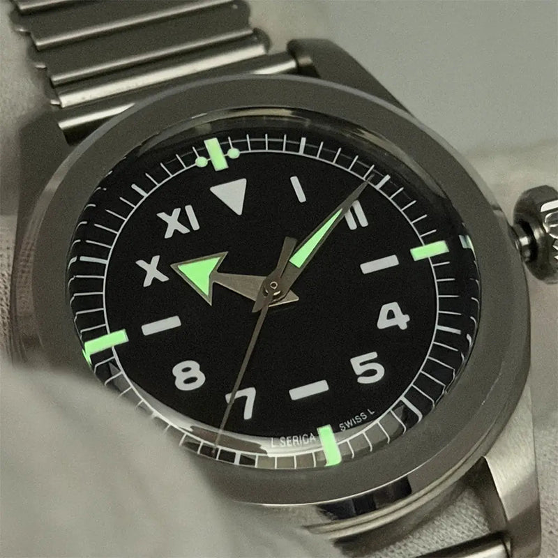 Serica 4512 California Dial 37.7mm Swiss Hand - Wind Field Watch Full Kit - CalderoneWatchCo