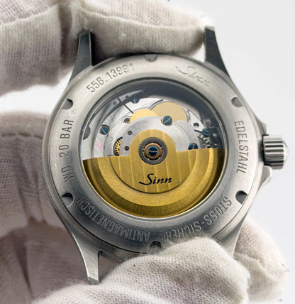 Sinn 556 A 38.5mm German Automatic Pilot Watch Full Set Two Straps - CalderoneWatchCo