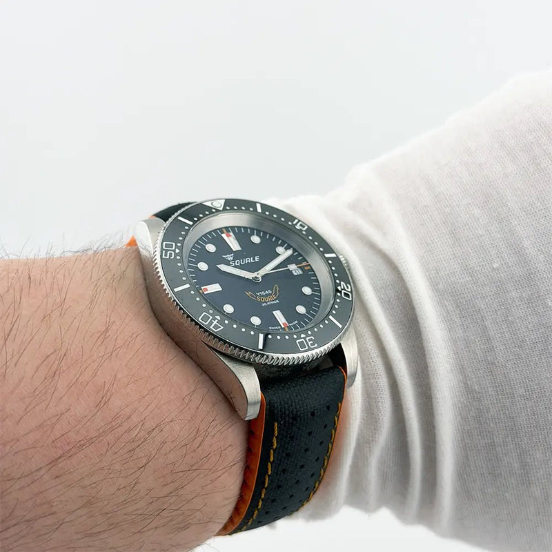 Squale 1545 30 ATMOS Black Ceramic 40mm Swiss Automatic Diver Full Kit + Bracelet - CalderoneWatchCo