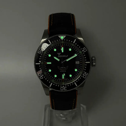 Squale 1545 30 ATMOS Black Ceramic 40mm Swiss Automatic Diver Full Kit + Bracelet - CalderoneWatchCo