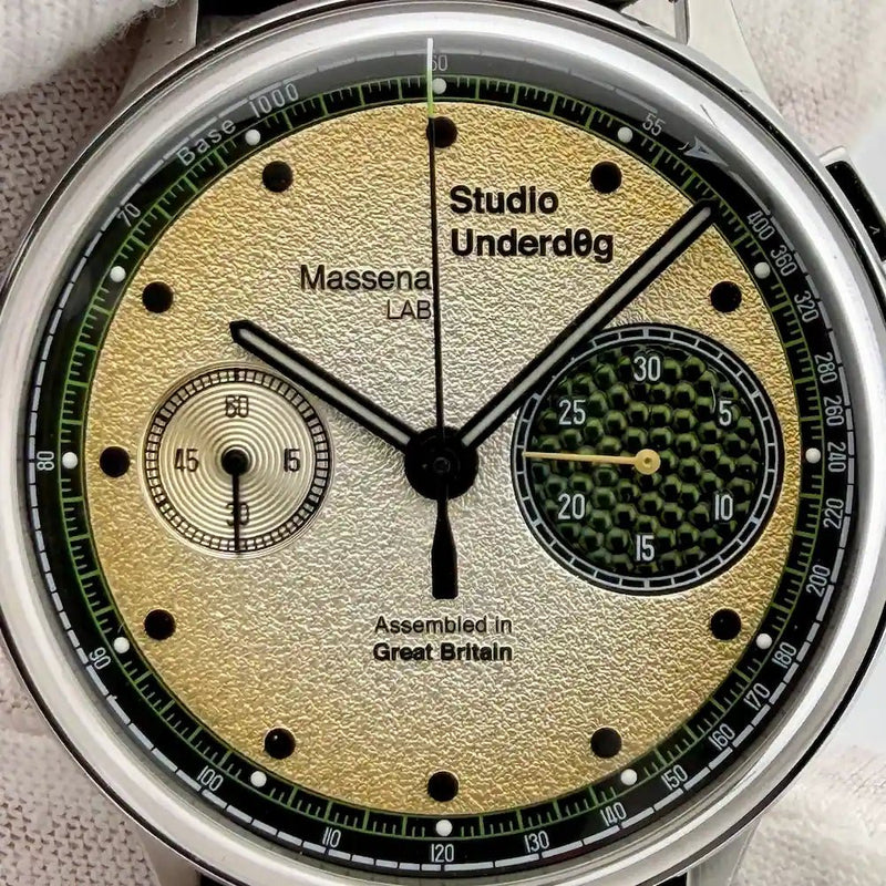 Studio Underdog Champagne & Caviar Massena LAB 38mm - CalderoneWatchCo