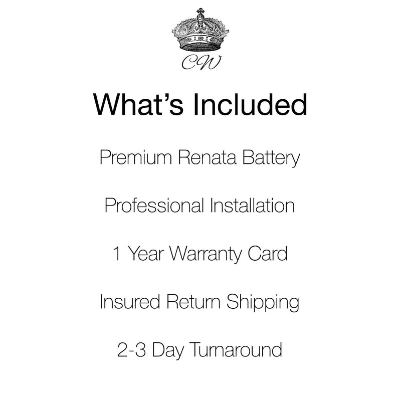 Watch Battery Replacement | Quartz | 1 Year Warranty - CalderoneWatchCo